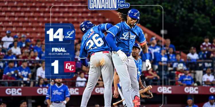 Paliza azul: Licey vence 14-1 a los Gigantes