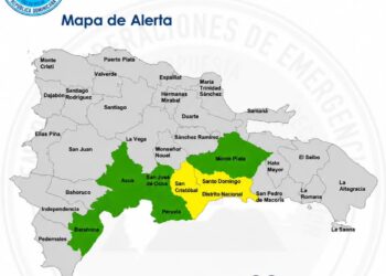 COE eleva a amarilla alerta para Santo Domingo y San Cristóbal