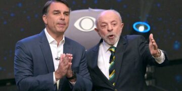 Flávio Bolsonaro y Luiz Inácio Lula da Silva/Fuente AFP