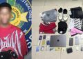 Policía ocupa artículos presuntamente sustraídos de una vivienda en Barahona.