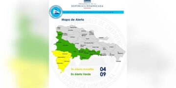 COE coloca cuatro provincias del Suroeste en alerta amarilla por lluvias